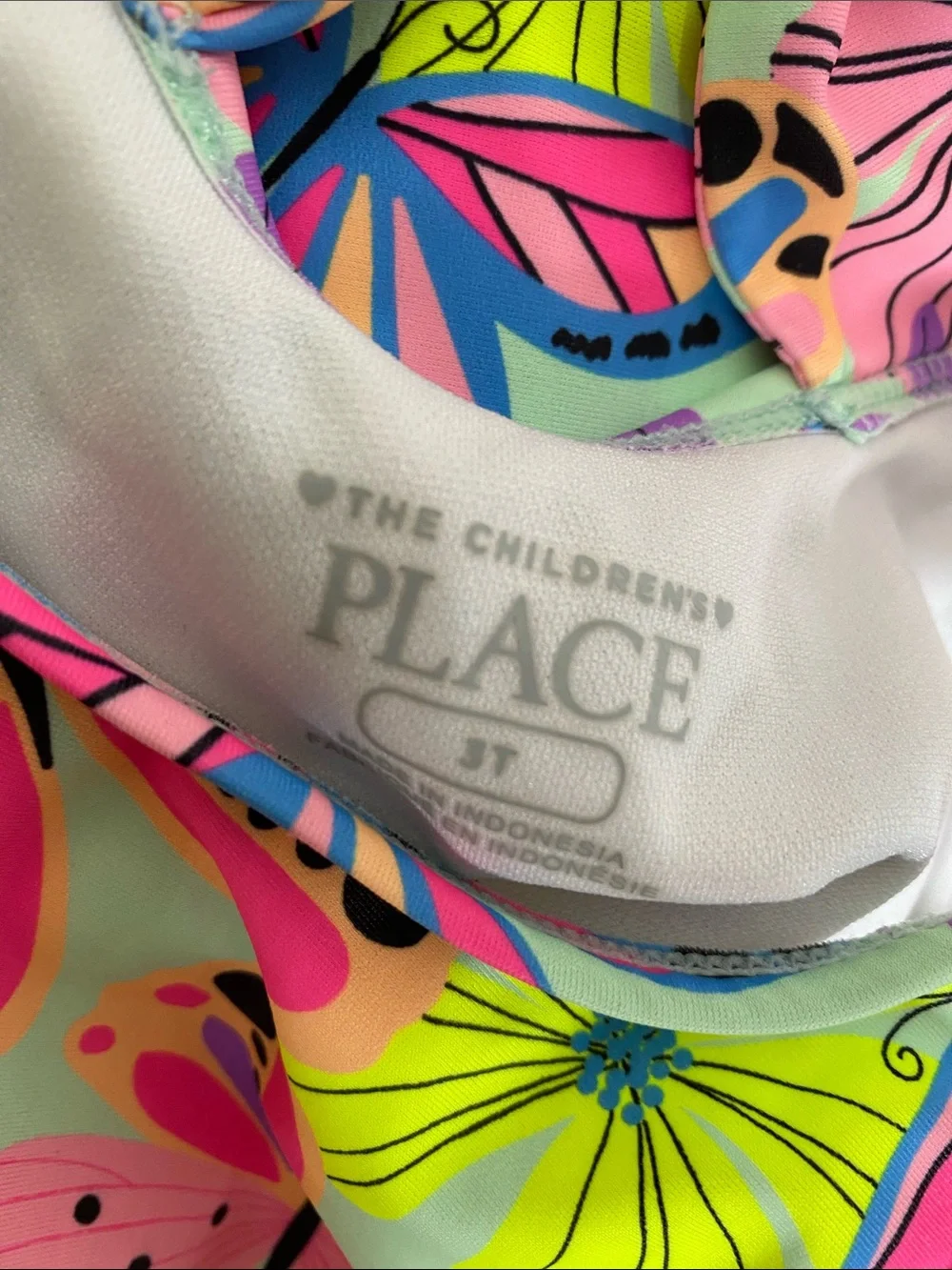 The Children's Place Neon Floral and Butterfly Print Swimsuit